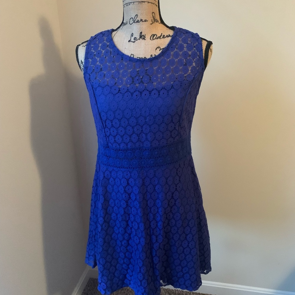 Royal blue mini dress